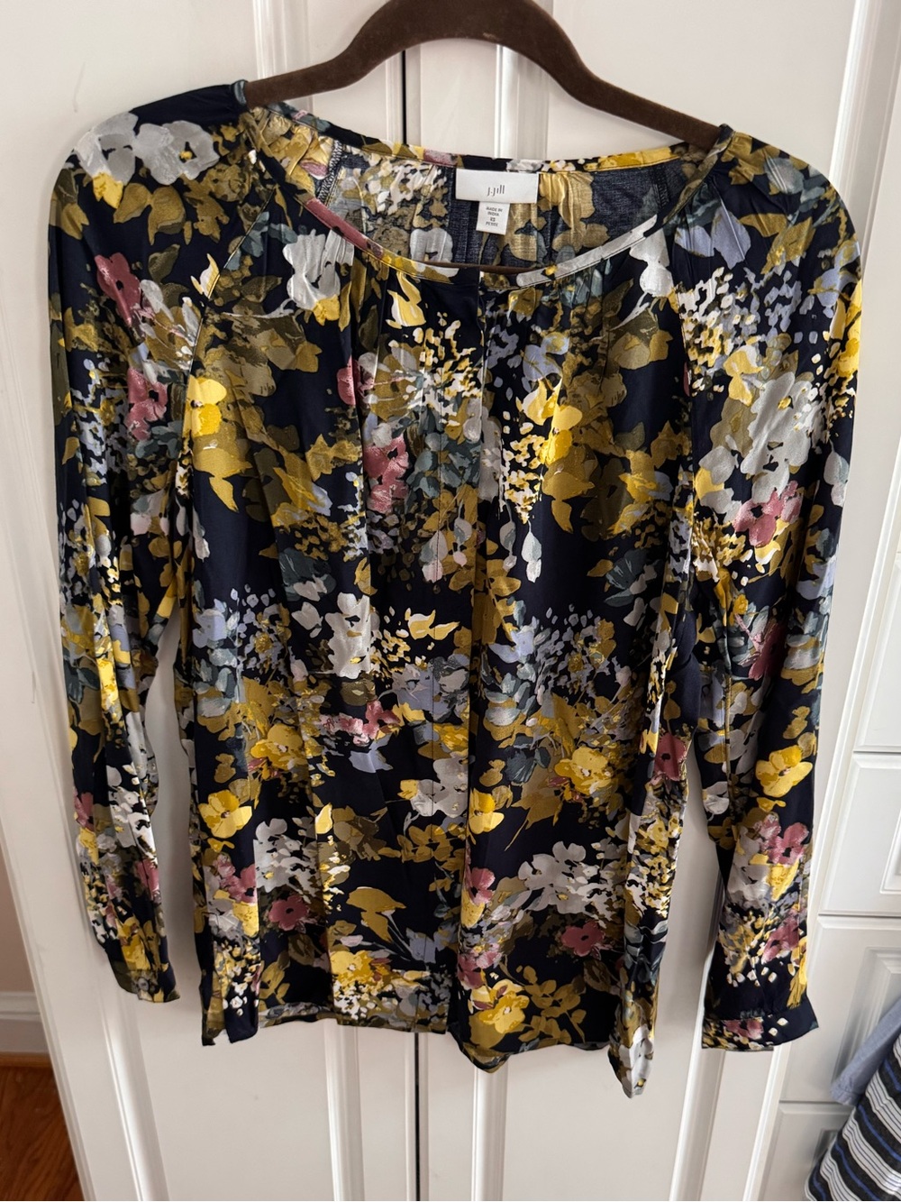 Jjill XS petite floral blouse. Like new